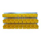 Horganyzott Fali Tartó (440X991mm) Sárga Mh5 Dobozokkal Vízszintes