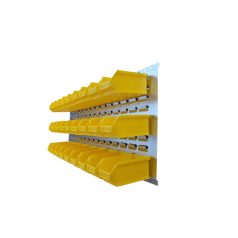   Horganyzott Fali Tartó (440X991mm) Sárga Mh5 Dobozokkal Vízszintes