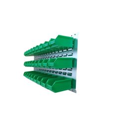   Horganyzott Fali Tartó ( 440X991mm) Zöld Mh5 Dobozokkal Vízszintes