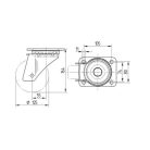 Alumínium Kerék Pur Futófelülettel 125-Ös Önbeálló Villával