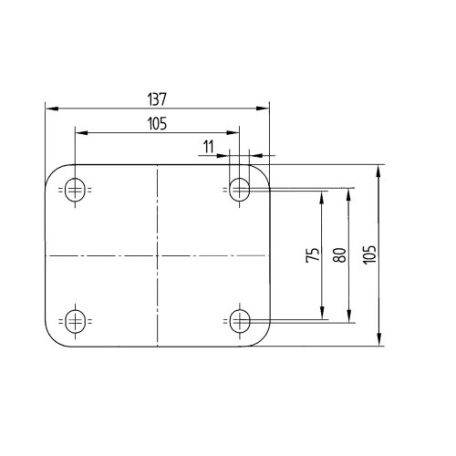 Alumínium Kerék Pur Futófelülettel 125-Ös Önbeálló Villával