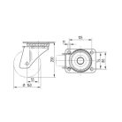 Alumínium Kerék Pur Futófelülettel 160-As Önbeálló Villával