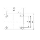 Alumínium Kerék Pur Futófelülettel 160-As Önbeálló Villával
