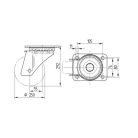 Alumínium Kerék Pur Futófelülettel 250-Es Önbeálló Villával