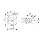 Alumínium Kerék Pur Futófelülettel 200-As Fékes Önbeálló Villával