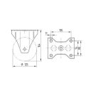 Alumínium Kerék Pur Futófelülettel 125-Ös Fixvillás