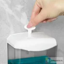 Szenzoros szappanadagoló - 600 ml - fali - elemes - füst színű