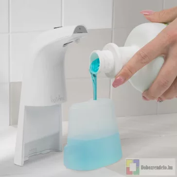   Automata habszappanadagoló - 250 ml - álló / falra akasztható - USB + elemes