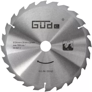 Güde Fűrésztárcsa HM 254x30x24Z