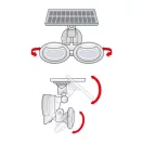 Mozgásérzékelős szolár reflektor - forgatható fejjel - 2 COB LED