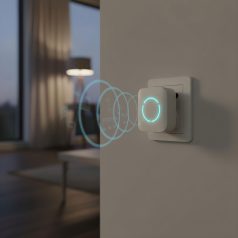   Digitális elem- és vezeték nélküli csengő - Kinetic - 2 beltéri - fehér - kék LED