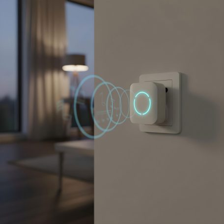 Digitális elem- és vezeték nélküli csengő - Kinetic - fehér - kék LED