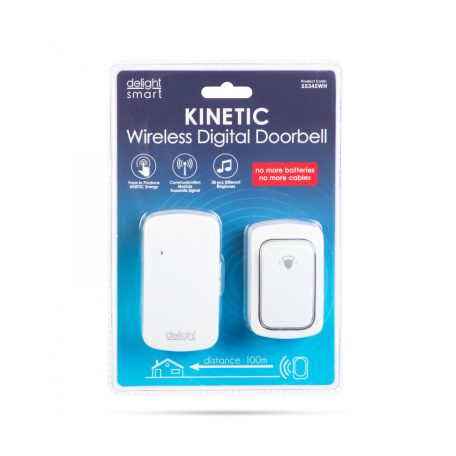 Digitális elem- és vezeték nélküli csengő - fehér - kinetic