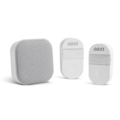   2 az 1-ben vezetéknélküli csengő és éjjelifény - Kinetic - fehér 