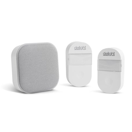 2 az 1-ben vezetéknélküli csengő és éjjelifény - Kinetic - fehér 