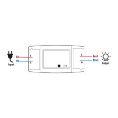   Smart Wi-Fi-s rejtett kapcsoló - 90-250V, 16A - Amazon Alexa, Google Home, IFTTT kompatibilitás 