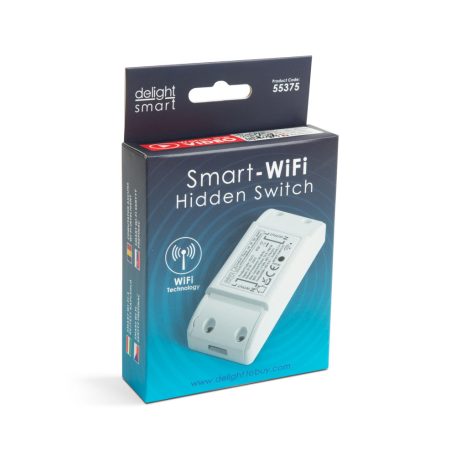 Smart Wi-Fi-s rejtett kapcsoló - 90-250V, 16A - Amazon Alexa, Google Home, IFTTT kompatibilitás 