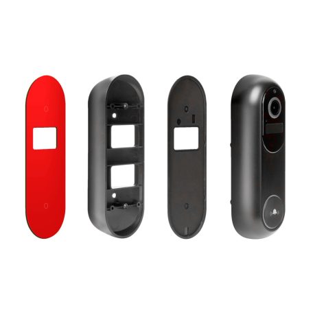 Smart Wi-Fi-s videó kaputelefon - akkumulátoros, 12V - MicroSD, FHD, PIR - fekete 