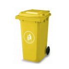 Háztartási hulladéktároló, kuka 120L SÁRGA