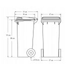 Háztartási hulladéktároló, kuka 120L SÁRGA