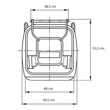 Háztartási hulladéktároló, kuka 120L SÁRGA