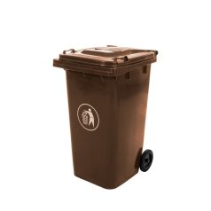 Háztartási hulladéktároló, kuka 240L barna