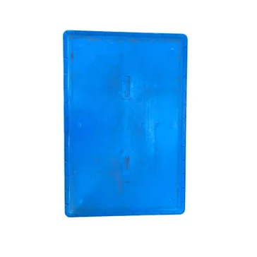 60x40x22 kék, zárt markolatú láda, használt, 2. oszt.