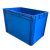 60x40x42 kék, zárt markolatú láda, használt, 2. oszt.