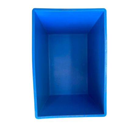 60x40x42 kék, zárt markolatú láda, használt, 2. oszt.