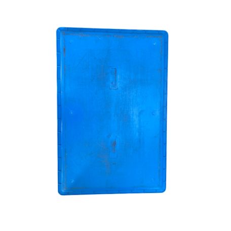 60x40x42 kék, zárt markolatú láda, használt, 2. oszt.