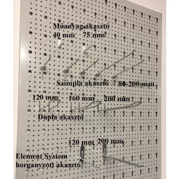 Szerszámtartó Panel Festett (600X800 mm) Világosszürke