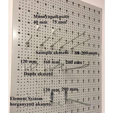 Szerszámtartó Panel Festett (600X800 mm) Világosszürke