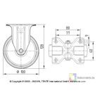 Hőálló Rozsdamentes Ipari Kerék 100-As Fix