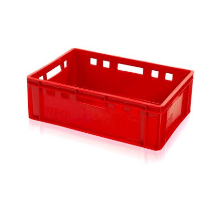 Euro E2 Húsos Láda, 60X40X20cm, piros