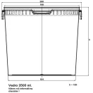 Vödör fedéllel 3,3 l