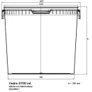 Vödör fedéllel 5,6 l