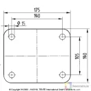 Öntöttvas Kerék Pur Futófelülettel 300-As Önbeálló Villával