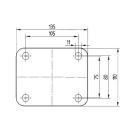 Alumínium Kerék Pur Futófelülettel 250-Es Önbeálló Villával