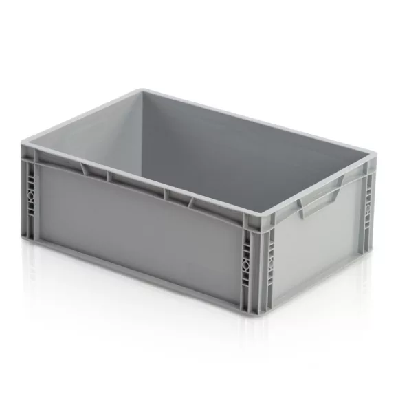 Euro Láda 60X40X22 cm Zárt Fogófüllel, megerősített aljjal Euro Láda 60X40X22 cm Zárt Fogófüllel, megerősített aljjal