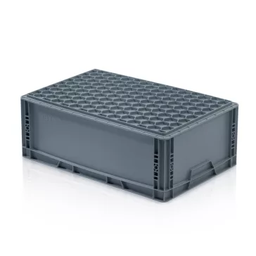   Euro Láda 60X40X22 cm Zárt Fogófüllel, megerősített aljjal