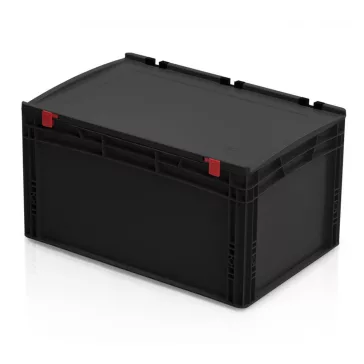 ESD Euro láda fedéllel 60x40x33,5 cm