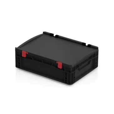 ESD Euro láda fedéllel 40x30x13,5 cm
