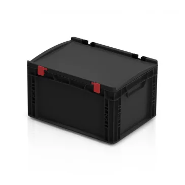 ESD Euro láda fedéllel 40x30x23,5 cm