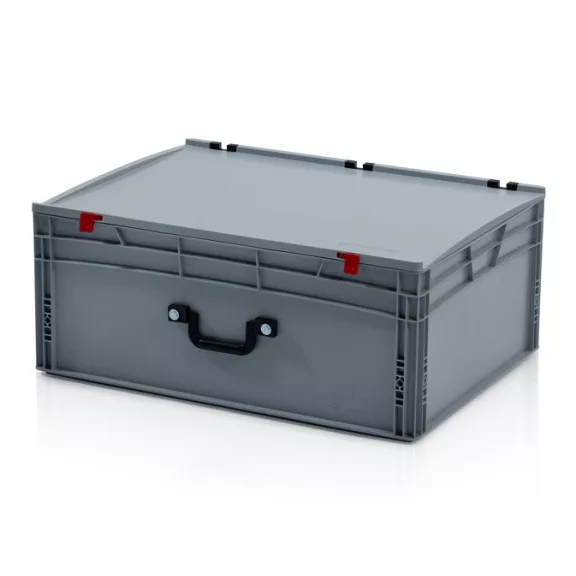 Euro Tárolóláda Koffer 80X60X33,5 cm, Hosszú Oldali Fogófüllel Euro Tárolóláda Koffer 80X60X33,5 cm, Hosszú Oldali Fogófüllel