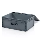 Euro Tárolóláda Koffer 80X60X33,5 cm, Hosszú Oldali Fogófüllel Euro Tárolóláda Koffer 80X60X33,5 cm, Hosszú Oldali Fogófüllel