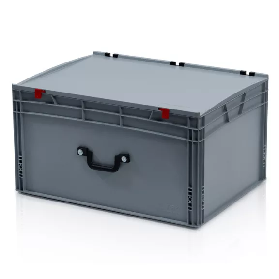 Euro Tárolóláda Koffer 80X60X43,5 cm, Hosszú Oldali Fogófüllel Euro Tárolóláda Koffer 80X60X43,5 cm, Hosszú Oldali Fogófüllel