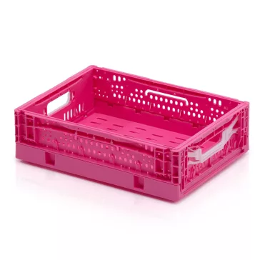 Összecsukható Rácsos Láda, 40x30x12 cm , pink