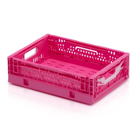 Összecsukható Rácsos Láda, 40x30x12 cm , pink