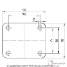 Öntöttvas Kerék Pur Futófelülettel 150-Es Önbeálló Villával