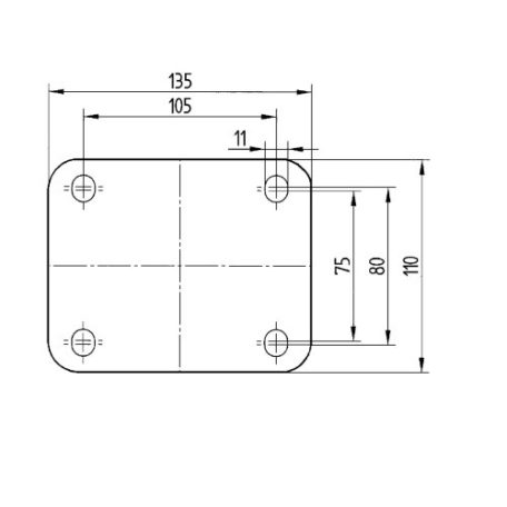 Alumínium Kerék Pur Futófelülettel 125-Ös Önbeálló Villával